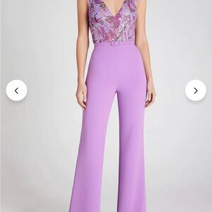 Elegant Purple V-Neck Jumpsuit